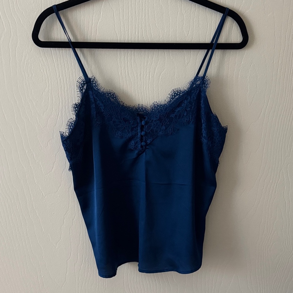 Abercrombie & Fitch Navy Blue Lace Trim Camisole